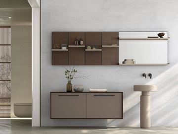 SUITE SUI01 - Wall-mounted vanity unit with mirror by Gruppo Geromin - view 2